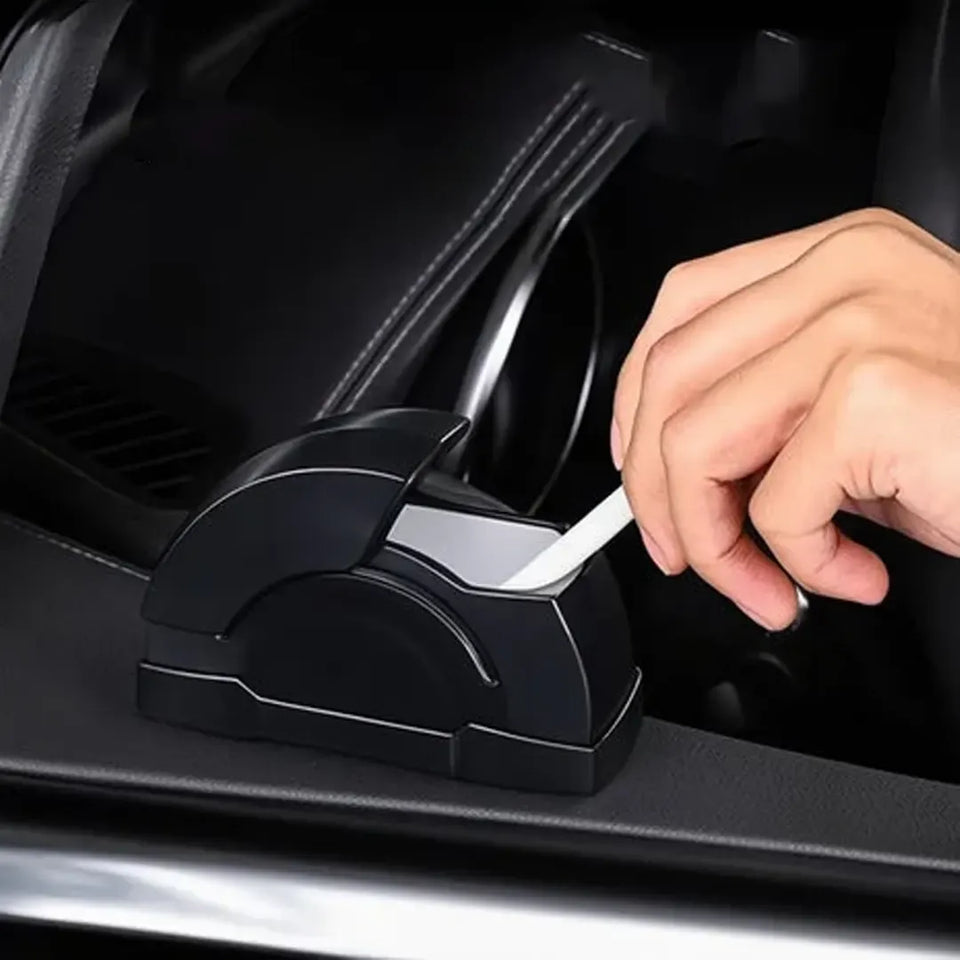 Portable Car Ashtray Designed To Trap Smoke And Reduce Odor Within The Vehicle.