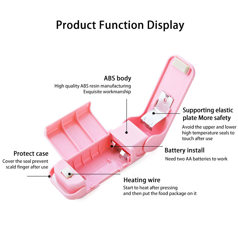 Professional Product Portable Mini Bag Sealer & Cutter – Handheld Thermal Heat Sealing Machine for Plastic Food Storage Bags