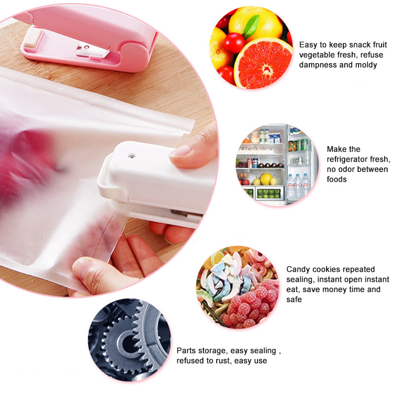 Professional Product Portable Mini Bag Sealer & Cutter – Handheld Thermal Heat Sealing Machine for Plastic Food Storage Bags