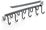 10 hooks Mug Cups Wine Glasses Storage Hooks Kitchen Utensil Ties Belt and Scarf Organizer Hanging Hook Rack Holder Under Cabinet Closet (random color )
