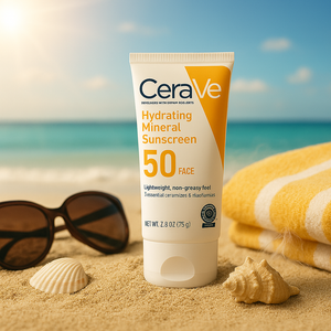 CeraVe Skincare Set – Night Cream, Retinol Serum, Acne Foaming Cream Cleanser, and Hydrating Mineral Sunscreen SPF 50 – Dermatologist Developed