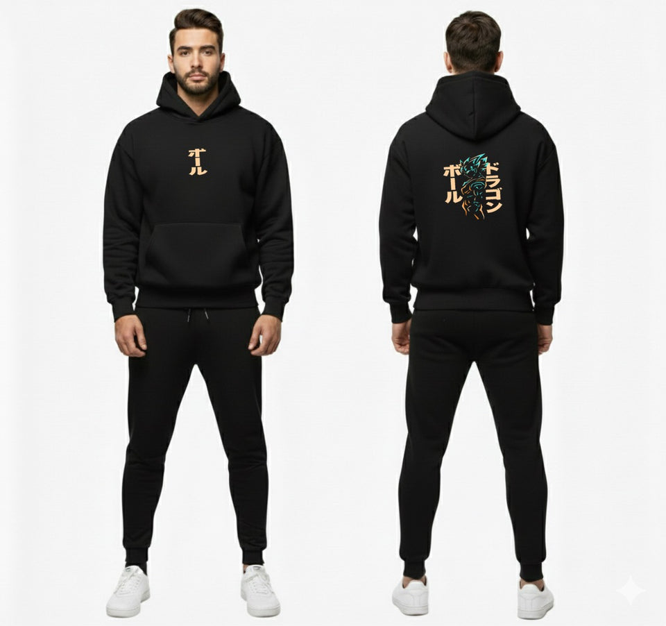 Urban Edge "WIN" Performance Tracksuit – Men’s Premium Heavyweight Fleece Hoodie Set with New York Signature Graphics.