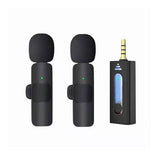 K35 Wireless Microphone – High-Quality 2.4GHz Lapel Mic Set with 3.5mm Receiver for Mobile Phones, Cameras, Speakers & Vlogging - double