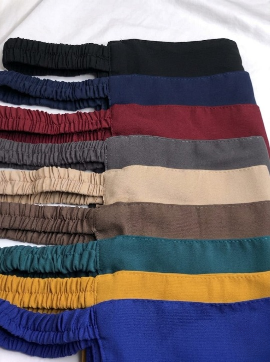 Elastic Half Niqab Bundle – Pack of 6 Premium Chiffon Face Veils for Women | Soft Breathable Daily Wear Niqab | Random Color