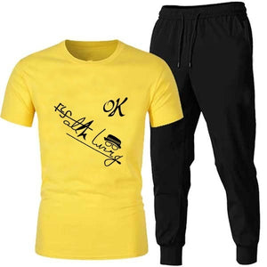 Black Trendy Markhor Printed Track Suit for Men & Boys | Soft & Comfortable Summer Wear | Lightweight Breathable Fabric