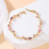 Tulip Bracelet – Premium Quality Stainless Steel Elegant Bracelet for Women l White ~ Without Box | Golden Base