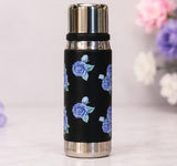 Premium Stainless Steel Water Bottle – Elegant Floral Print Design | Double Wall Insulated | Hot & Cold Flask (Random Color) - 550ml