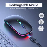 HP Original Wireless RGB Rechargeable Bluetooth Slim Mouse with 480mAh Battery – Black