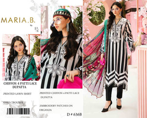 Unstitched Lawn Printed 3Pc With Ready To Wear Embroidered Dupatta And Organza Patches Premium Quality Fabric Elegant Practical Choice Casual Semi Formal