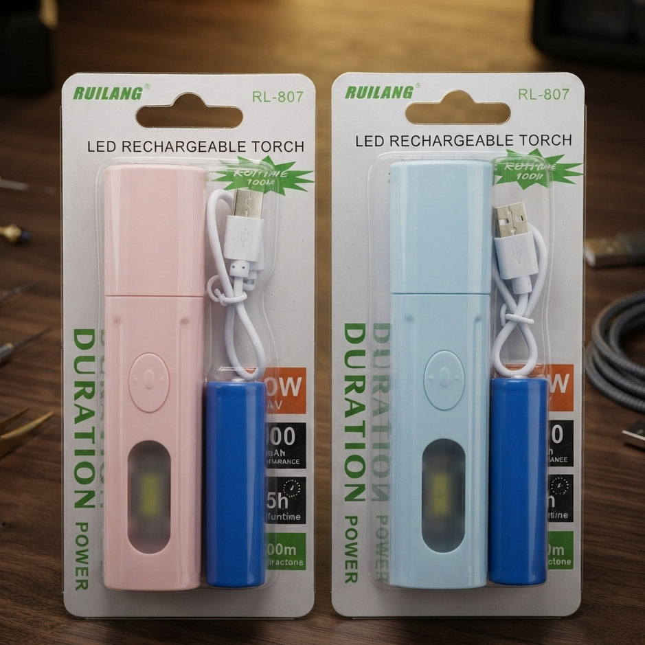 Ruilang RL-807 LED Rechargeable Flashlight - Lighting Product Designed For Illumination And Daily Lighting Routine
