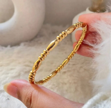Filled Dots Bambo Korean Bangle - Jewelry Product Designed For Wrist Wear And Daily Ornament Routine (SKU: QRT-202)
