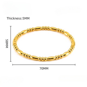 Filled Dots Bambo Korean Bangle - Jewelry Product Designed For Wrist Wear And Daily Ornament Routine (SKU: QRT-202)