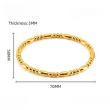 Filled Dots Bambo Korean Bangle - Jewelry Product Designed For Wrist Wear And Daily Ornament Routine (SKU: QRT-202)
