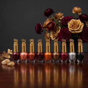 KleanColor Heart-Cap Metallic & Glitter Nail Lacquer Set (10 Pcs) - Random Color