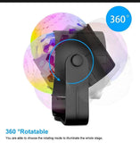 Magic Disco Party Light Sound Activated Rotating LED Disco Ball With Multi-Color Lighting And USB Connectivity.