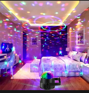 Magic Disco Party Light Sound Activated Rotating LED Disco Ball With Multi-Color Lighting And USB Connectivity.