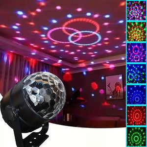 Magic Disco Party Light Sound Activated Rotating LED Disco Ball With Multi-Color Lighting And USB Connectivity.