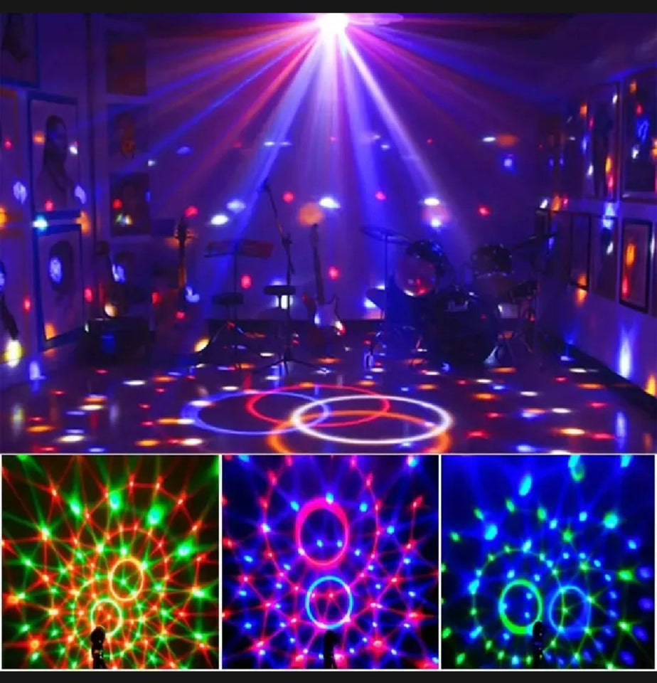 Magic Disco Party Light Sound Activated Rotating LED Disco Ball With Multi-Color Lighting And USB Connectivity.