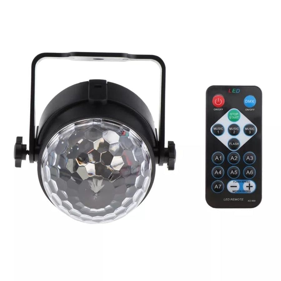 Magic Disco Party Light Sound Activated Rotating LED Disco Ball With Multi-Color Lighting And USB Connectivity.