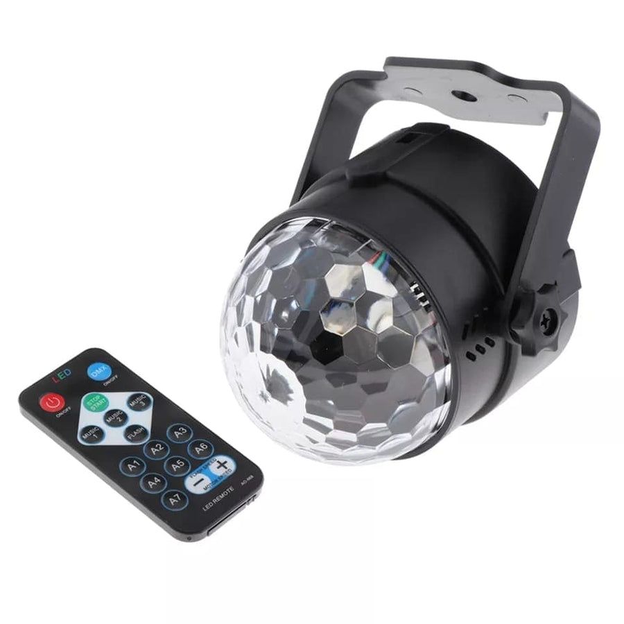 Magic Disco Party Light Sound Activated Rotating LED Disco Ball With Multi-Color Lighting And USB Connectivity.