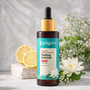 Pilgrim 25 Percent AHA 2 Percent BHA 5 Percent PHA Peeling Solution 30ml Exfoliating Brightening Skin Renewal Formula For Radiant Glow