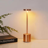 USB Rechargeable LED Night Light Desk Lamp 3 Color Touch Sensor Metal Table Lamp