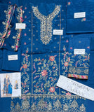 Zarmeen Emaan Fancy Embroidered Shirt Front Back Sleeves Laces Daman Patch Handmade Neckline With Lawn Trouser And Pure Bamber Chiffon Dupatta