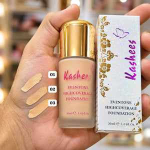 Kashee's 4 In 1 Foundation, Fixer, Face Powder And Loose Powder Deal, Pack Of 4