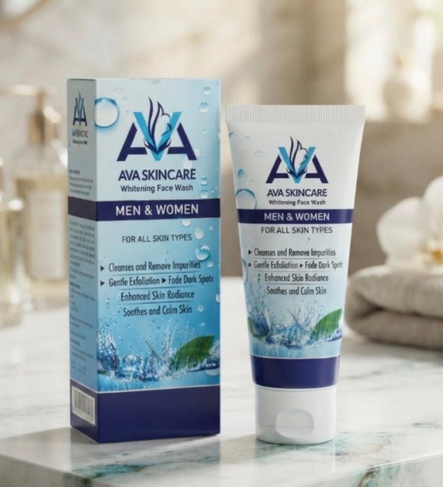 AVA Skincare Whitening Face Wash 100ml Gentle Daily Cleanser Brightening Formula For Clear Radiant And Healthy Skin