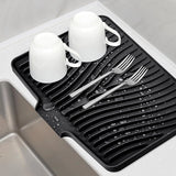 Big Size Silicon Drain Mat | 14x10 Inch Anti Slip Sink Drain Mat For Kitchen | Waterproof Pad For Kitchen
