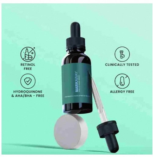 Markaway Stretch Mark Serum , Advanced Stretch Mark Serum 30ml Hydrating Repairing Formula Reduces Scars Fades Marks Evens Skin Tone Daily Skincare
