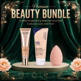 3 In 1 Makeup Trio Foundation Primer And Beauty Blender - Beauty Accessory Designed For Makeup Application And Daily Skincare Routine