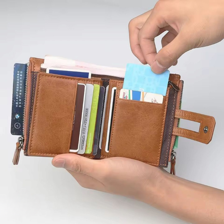 Genuine Baellerry Buffalo Leather Wallet – Classic Trifold Edition - Black