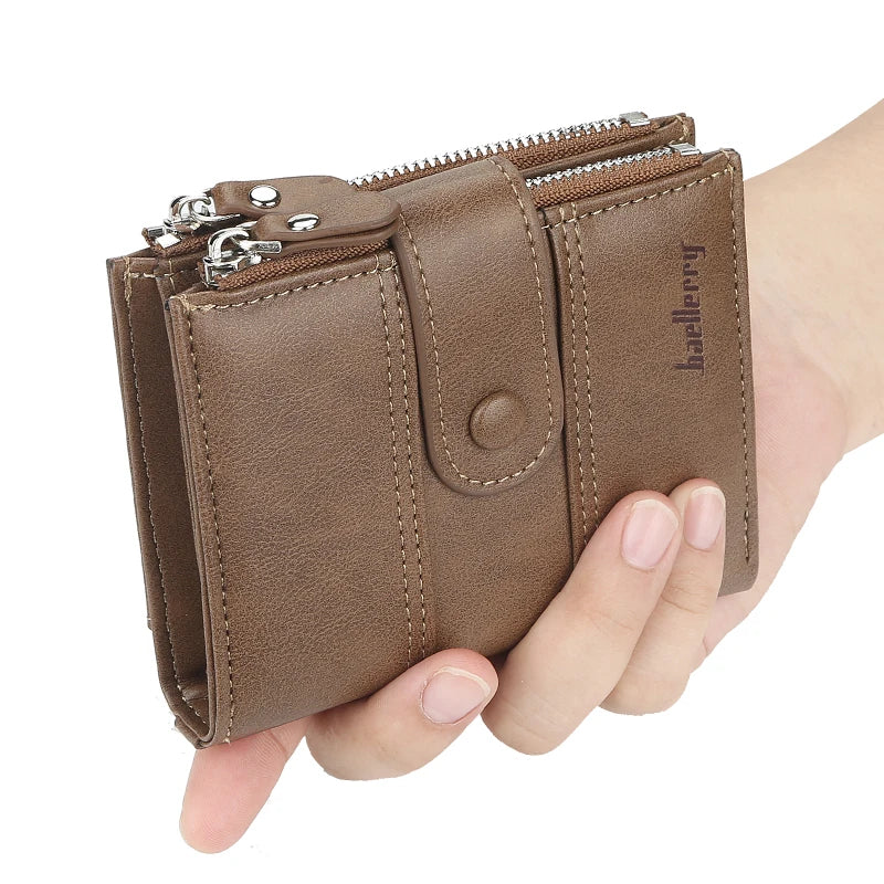 Genuine Baellerry Buffalo Leather Wallet – Classic Trifold Edition - Black