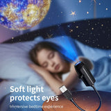 USB Ceiling Moon Earth Projection Atmosphere Light Starry Sky Lamp Night Light With 6 Lenses