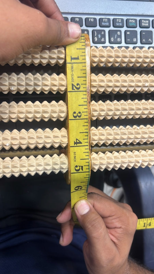 Traditional Wooden Roller Foot Massager Durable Natural Wood Design .