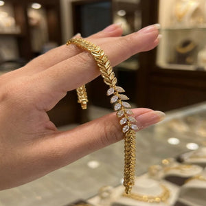 Golden Laurel Leaf Bracelet.