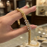 Golden Laurel Leaf Bracelet.