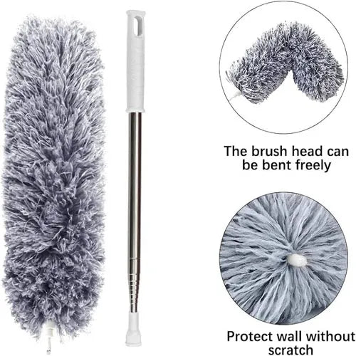 Extendable Telescope Microfiber Duster Long Handle For Cleaning Dust, Dirt And Stains Fan duster.