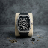 Denvosi Luxury Diamond Studded Strap Men’s Watch Elegant Durable Stylish Premium Choice .